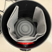 Reusable dust bag for Trend T32 emptied and shaken out for reuse