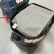 Reusable dust bag for Bosch GAS 35 emptied and shaken out for reuse