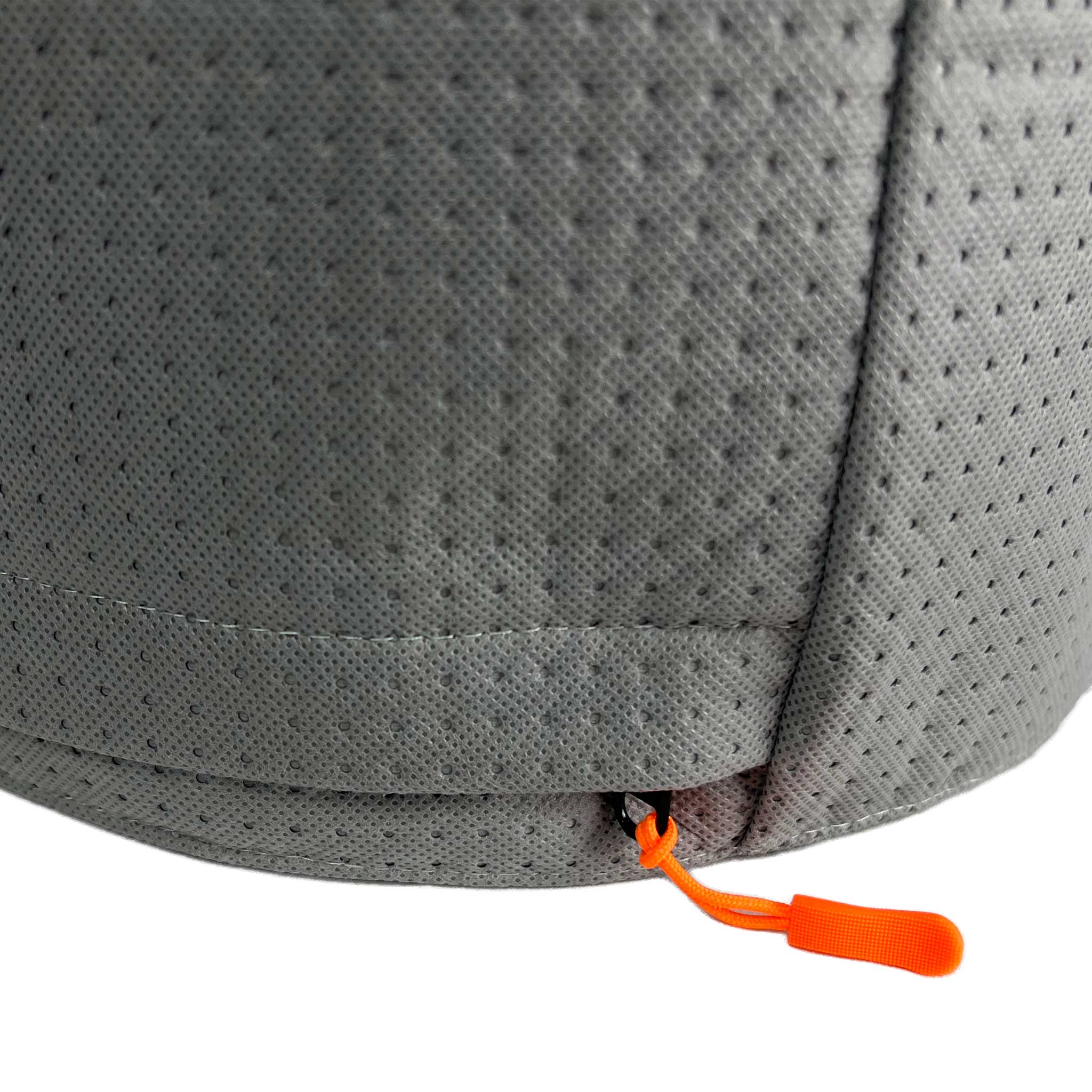 Close-up of the reusable dust bag fabric and collar for Numatic Henry XL, Charles and George