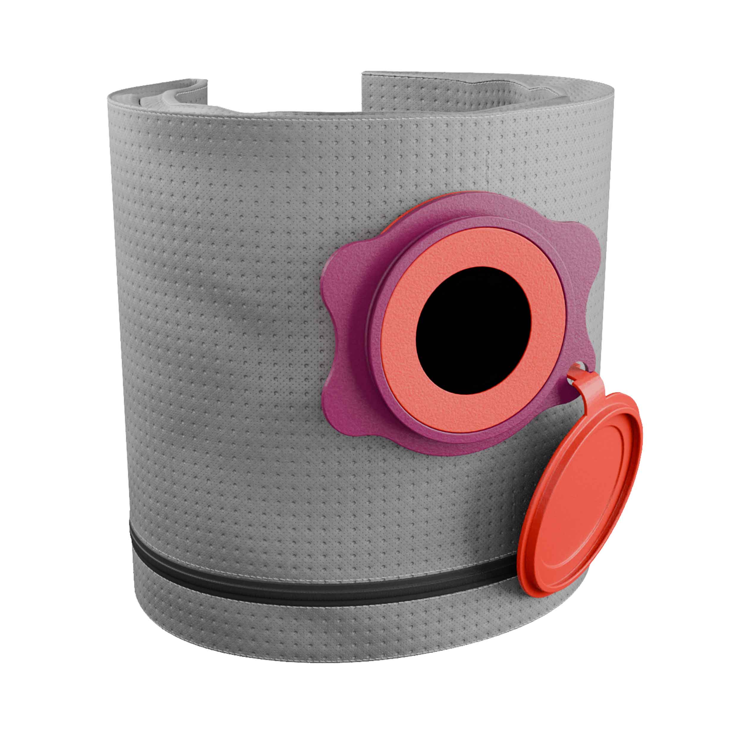 Reusable dust bag for V-TUF MIDI H, MIDI HSV and MIDI SYNCRO dust extractors - side view
